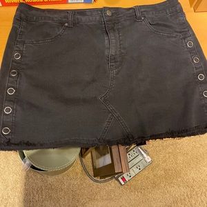 American Eagle Black Denim Miniskirt
